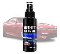 Genérico Abrillantador para Cromo De Coche | Spray Reparador de Rayaduras para Cromo de Vehículos,Protector Brillante Multiusos para Metal Emblemas de Camión SUV Latón Aluminio Cobre Acero Inoxidable