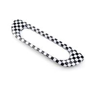 Genérico ABS plástico luz Trasera de Niebla lámpara Cubierta decoración para Mini Cooper F55 Hardtop F56 Hatchback F57 Cabrio 2014~2019 (Checkered)