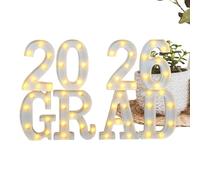 Genérico Abschluss Leuchtbuchstaben,Batteriebetriebenes LED Licht Schild,LED Abschlussfeier Party Foto Requisiten | für High School, Vorschule, Outdoor, Hof, Garten, Schlafzimmer, Tag der offenen Tür