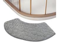 Genérico absorbente baño mate, Washable Absorbent Carpet Home Decor, Super Soft Bathroom Floor Mats Curved, Shower Accessories for Bedroom RV Apartment Kitchen Hotel Dorm Family Safety Entrance