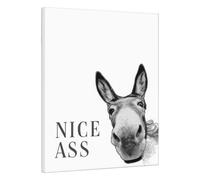 Genérico Abstract Animal Poster - Canvas Wall Art | Large Print Display with Wooden Frame, Fabric Texture Painting with Soft Color, Interior Decoration Set, Farmhouse Style Hanging for Living Space