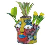 Genérico Abstract Beauty Face Flower Pot - Abstract Resin Face Planter for Indoor and Outdoor Plants, Decorative Flower Pot for Balcony, Vegetables, Succulents and Home Gardening 5 Inches