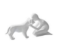 Genérico Abstract Dog Statue, Pet Sculpture Art Set, 2.2x7.09 Inches with, Home Decor Accent Piece, Modern Style Design Ornament, Shelf Decor for Bedroom Office