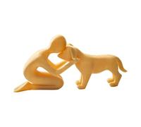 Genérico Abstract Dog Statue, Pet Sculpture Art Set, 2.2x7.09 Inches with, Home Decor Accent Piece, Modern Style Design Ornament, Shelf Decor for Bedroom Office