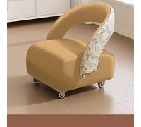 Genérico Aburete de Pedicura Giratorio 360° con Ruedas,Respaldo y Asiento Corto Silla Pequeña Bajo para Hogar,Oficina en Casa o Fitness (Style 2, Casters)