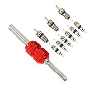 Genérico AC Valve Core Kit - 10PCS Precision Repair Set | Aluminum Alloy HVAC Components - Automotive RV Refrigeration Air Conditioning Service Parts for Maintenance Workshop Use