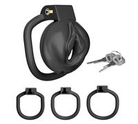 Genérico Accesorio Deportivo para Exteriores con Jaula Protectora Invisible y Ligera de Resina para Hombre con 4 mosquetones-ESZ64 (Negro, L)