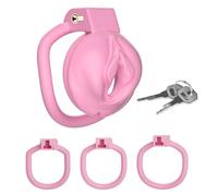 Genérico Accesorio Deportivo para Exteriores con Jaula Protectora Invisible y Ligera de Resina para Hombre con 4 mosquetones-ESZ64 (Rosa, L)