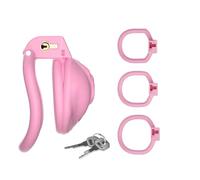 Genérico Accesorio Deportivo para Exteriores con Jaula Protectora Invisible y Ligera de Resina para Hombre con 4 mosquetones-ESZ64 (Rosa, S)