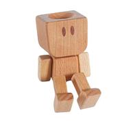 Genérico Accesorios Coche Figurinas Madera | Muñeco De Madera Artesanal Oscilante para Salpicadero,Accesorios para Vehículo Sedán Camioneta Autocaravana