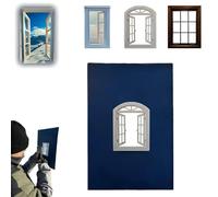 Genérico Accesorios creativos para ventanas, accesorios portátiles para fotografía con marco de ventana, visor para fotos de viaje, enmarcado creativo para fotos de paisajes en vacaciones (B)