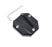 Genérico Accesorios for Motocicleta, Almohadilla de extensión for pie, Placa de Soporte, aleación de Aluminio, Soporte Lateral for Motocicleta y Bicicleta(Black)