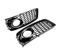Genérico Accesorios luces antiniebla A5 SLine / S5 B8 RS5 Negro/para Chrome Luz antiniebla Lámpara Parrilla Cubierta H1ycomb Rejilla delantera hexagonal 2008-2012(Chrome Black)