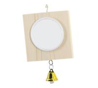 Genérico Accesorios para pájaros Accesorio para pájaros Accesorios para jaulas para Ratas pájaro Colgante Juguete Espejo de pájaro para Jaula Espejo de Pollo Juguetes de Pollito de Madera