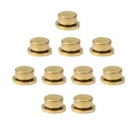 Genérico Accesorios para Uñas Cojinetes de Rotación de Cobre Dorado, 10 Piezas, Diseño Simple y Elegante para Decoración DIY de Uñas