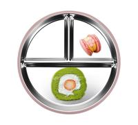 Genérico Acciaio Inossidabile Per Bambini Diviso Bambino Aspirazione In Silicone A Prova Di Caduta Termoisolante 304 3 Scomparti 9 25 Pollici 23 5 Cm 300 G Stoviglie Per Bambini Antiaderente Piat