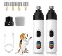 Genérico Accuratew Rechargeable USB Charging Electric Pet Nail Grinder, Accuratew Electric Pet Nail Grinder, 3-Speed Low Noise Waterproof, Safe and Quiet Nail Trimmer for Cats and Dogs (2 Pcs)