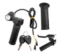 Generico Acelerador de rotación completa - E Bikes Full Twist Throttle | Bicicletas eléctricas con acelerador de rotación completa, empuñadura antideslizante con llave, manillar para bicicleta Dirtb