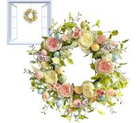 Genérico Acento de Corona de Pascua: de floración sintético, Guirnalda Decorativa Hecha a Mano con Elementos ovoides Coloridos, temático navideño Que Mejora la Captura de Memoria de imágenes de cel