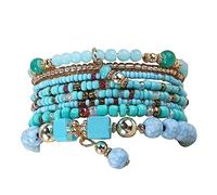 Genérico Acero Mujeres Perlas Pulsera Frases Anillos Encanto Pulsera Pack Para Mujeres Y Hombres Mensajes Naturales Mujeres Pulsera, 7, Materiales mixtos, No Gemstone