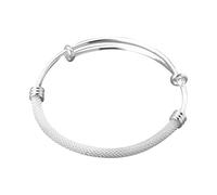Genérico Acero Negro Natural Plata Pulsera Pulsera Señoras Abierto Varios Natural Ancho Mujer Joyería, talla única, Cobre, No Gemstone