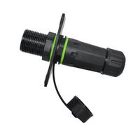Genérico Acoplador RJ45 Conector de montaje en panel IP68 Directo, CAT6 | Tipo con cubierta atada para paso Ethernet de gabinete de seguridad