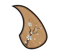 Genérico Acoustic Guitar Pickguard, Scratch-Resistant Guard Sticker, 6.89x3.74 Inches 6.69x4.53 Inches Lightweight, Vintage Water Drop for Bird Shapes, White, Green, Yellow
