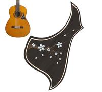 Genérico Acoustic Guitar Pickguard, Scratch-Resistant Guard Sticker, 6.89x3.74 Inches 6.69x4.53 Inches Lightweight, Vintage Water Drop for Bird Shapes, White, Green, Yellow