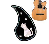 Genérico Acoustic Guitar Pickguard, Scratch-Resistant Guard Sticker, 6.89x3.74 Inches 6.69x4.53 Inches Lightweight, Vintage Water Drop for Bird Shapes, White, Green, Yellow