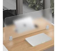 Genérico Acrílico Desk Divider 50x40cm, Pantalla de privacidad planchada,Portable Office Partition,Sturdy Desktop Barrera para Espacio de Trabajo de Clase, No se Necesita Herramientas