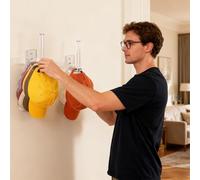 Genérico Acrylic Baseball Cap Rack - Hat Rack For Baseball Clear Wall-Mounted Hooks & Display Organizer | Detachable Baseballs Cap Storage Organizers Hat Clips For Travel On Bag Backpacks,