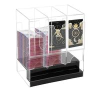 Genérico Acrylic Box - Acrylic 22.2x12.7x24cm | 3-Slot Card Dispenser Organizer | Storage For Trading Cards Game Sports Hobby Home Office Bedroom Use Activities With Ease.