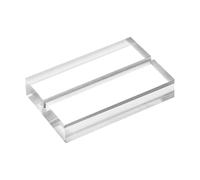 Genérico Acrylic Business Card - Display Stand for Crafts | Clear with Heavy Duty Base Stability, 10 Pack Table Number, Organizer for Wedding Office Counter Home Desk Trade Shows, 2x2x0.4inch