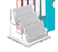Genérico Acrylic Business Card Holder Clear, Multi Slot Card Display Stand, Adorable Transparent Desktop Organizer for Offices Reception Desk Home Exhibition, 4.33x4.72x4.41 inches