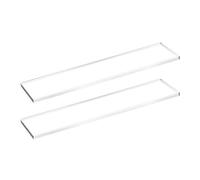 Genérico Acrylic Cabinet Shelf Set - 2 Piece Heavy Duty Wall Organizer for Storage | Clear Rack for Toiletries Toilet Paper Cosmetics Bedroom Pantry Apartment Closet Bathroom Display
