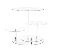 Genérico Acrylic Cupcake Stand - 4-Tier Tower, Modern Dessert Display | Cake Stand For Cookies Snacks Pastries Treats Wedding Birthday Christmas Party Shower Home Bar Holiday