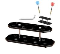 Genérico Acrylic Dart Display Stand, 8-Capacity Storage Rack, Black or Transparent, 16x6x5.5 cm, Angled Design for Home Bar, Game Room and Office