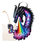 Genérico Acrylic Dragon Keychain - Stylish Gradient Charm, Chinese-Inspired Pendant for Women and Men, Lightweight Key Holder | Ideal Backpack, Bag, or Car Decorative Accessory