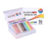 Genérico Acrylic Gel Pens Set with 1mm 3D Glitter Tip, Vibrant Glass Markers for Painting on Fabric, Wood, Ceramic, Relaxation Coloring, School Art Crafts, Scrapbooking for Adults and Kids