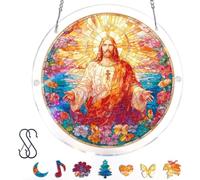 Genérico Acrylic Jigsaw Puzzle Suncatcher,Glowing Feather Haven Sun Catchers Puzzle,Flowers Hummingbird Moonlit Dragonfly Suncatcher Puzzles Kit,Home Creative Decor,Gift for Women, Mom,Friends