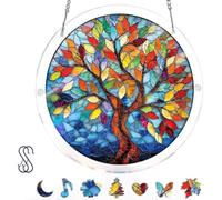 Genérico Acrylic Jigsaw Puzzle Suncatcher,Glowing Feather Haven Sun Catchers Puzzle,Flowers Hummingbird Moonlit Dragonfly Suncatcher Puzzles Kit,Home Creative Decor,Gift for Women, Mom,Friends