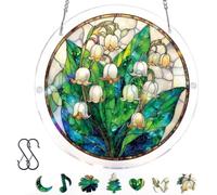 Genérico Acrylic Jigsaw Puzzle Suncatcher,Glowing Feather Haven Sun Catchers Puzzle,Flowers Hummingbird Moonlit Dragonfly Suncatcher Puzzles Kit,Home Creative Decor,Gift for Women, Mom,Friends
