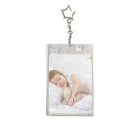 Genérico Acrylic K-Pop Photocard Holder, Cute Pendant Keychain Holder, Customizable Photocard Holder, Hard Card Protector Case for Meal Cards, Bus Cards, Photos, Student Card and Badge Holder