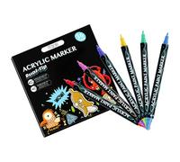 Genérico Acrylic Markers Set - Paint Pens, Acrylic Markers, 36 Pieces Supplies | Professional Drawing Art For Canvas, Ceramic, Wood, Tile, Metal, Stone, Paper, Kids Adults, Crafting Projects, UK U