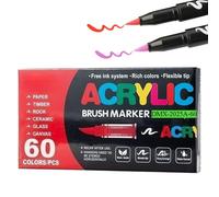 Genérico Acrylic Markers | Smudge-Proof Soft Tip Waterproof Pens | Quick-Drying Paint Acrylic Markers - Efficient For Painting Parents Grandparents Special Easter Stuffers Travel Classroom School