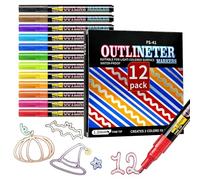 Genérico Acrylic Paint Markers Set, 12 Or 18 Quick Drying Color Pens, Vibrant Art Supplies Pack For Students Artist Adult Journaling Drawing Study Notes School Office Handicrafts Decoration Projects