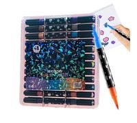 Genérico Acrylic Paint Pens - 48/96 Colors Glitter Markers | Glitter Brush Markers Pens Double Ended Watercolor GlitterMarkers ABS Art Set for Coloring Drawing Journals DIY Crafts Cards