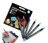 Genérico Acrylic Paint Pens for Rock Painting - 36 Pieces Professional Art Supplies, Permanent Acrylic Markers for Wood, Ceramic, Canvas, Metal & Glass, Quick-Dry Art Pens for Kids & Adults