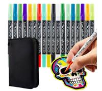 Genérico Acrylic Painting Marker Set - Color Art Marker Pens, Multi Paint Markers, Vibrant Pigment Rich Drawing Coloring Craft Tools, High Coverage Quick Dry Permanent Ink Creative Hobby Supplies Kit