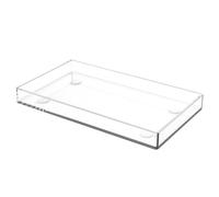 Genérico Acrylic Serving Trays - 30x20cm Rectangular Tray, Decorative Clear Organizer, Tea Kitchen Server, Vanity Storage | Modern Transparent Beverage Snack Platter For Home Coffee Table Display